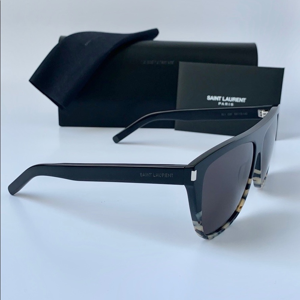 Saint Laurent Sunglasses SL 1-026 Havana/Black - Picture 2 of 7